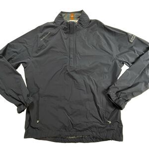 Peter Millar Hyperlight Shield Half-Zip Rain Shell Mens Medium Blue Golf Med